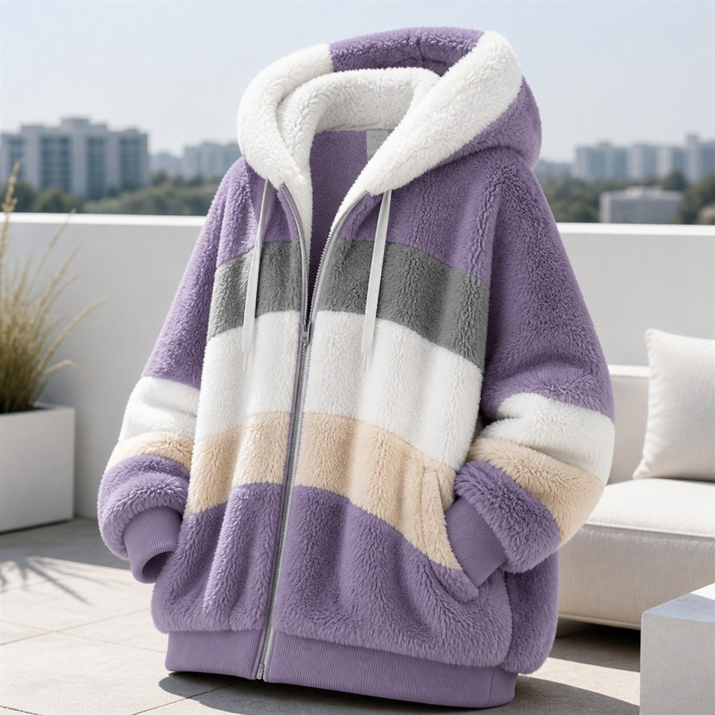 Women's Oversized Fleece Hooded Winter Jacket 7