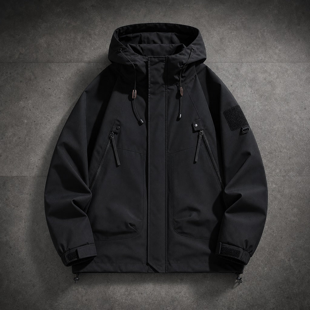 Men's Waterproof Softshell Hooded Bomber Jacket 1