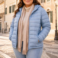 Women's Plus Size Puffer Jacket Mist Blue