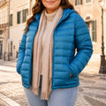 Women's Plus Size Puffer Jacket Lake Blue