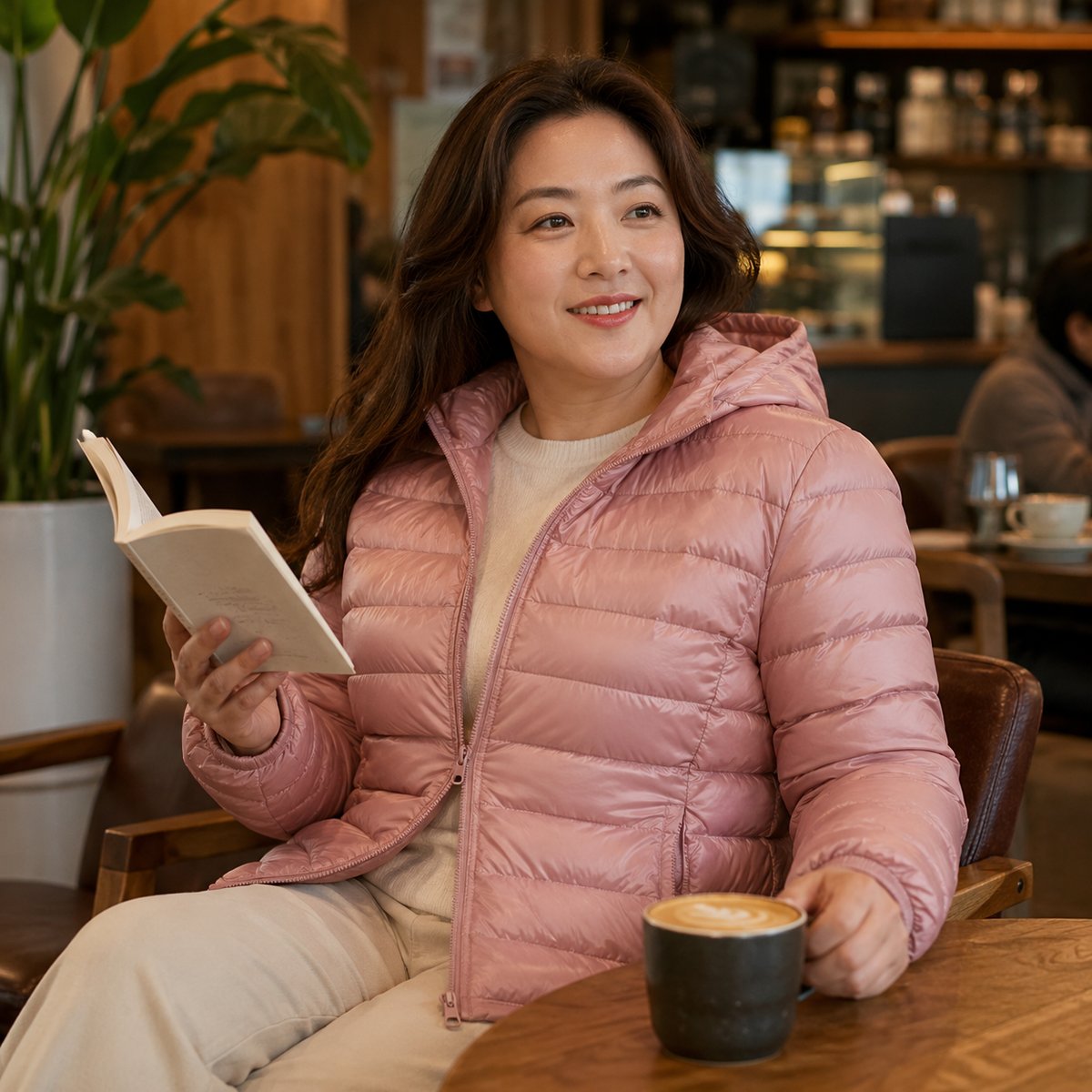 Women's Plus Size Puffer Jacket - lifestyle 2