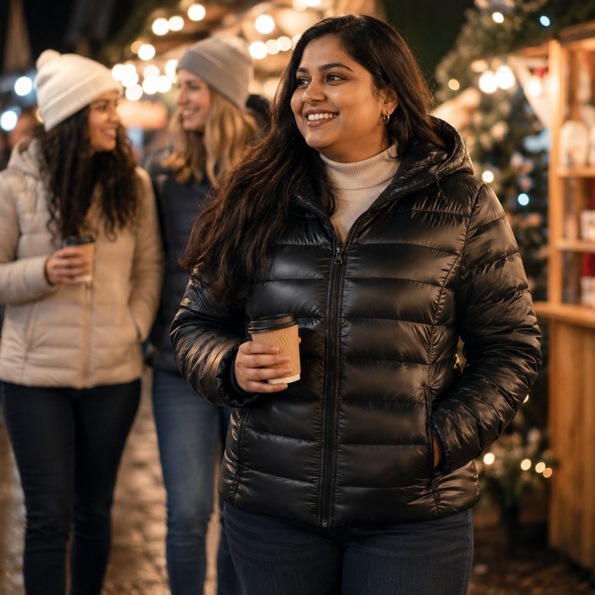 Women's Plus Size Puffer Jacket - lifestyle 6