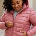 Women's Plus Size Puffer Jacket - lifestyle 8