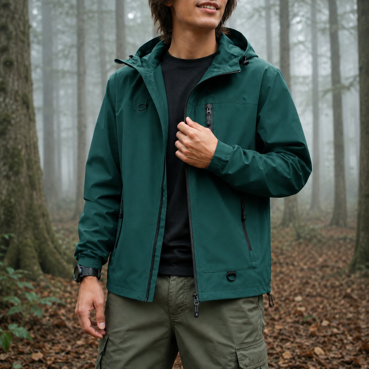 Unisex Outdoor Jacket Dark Green