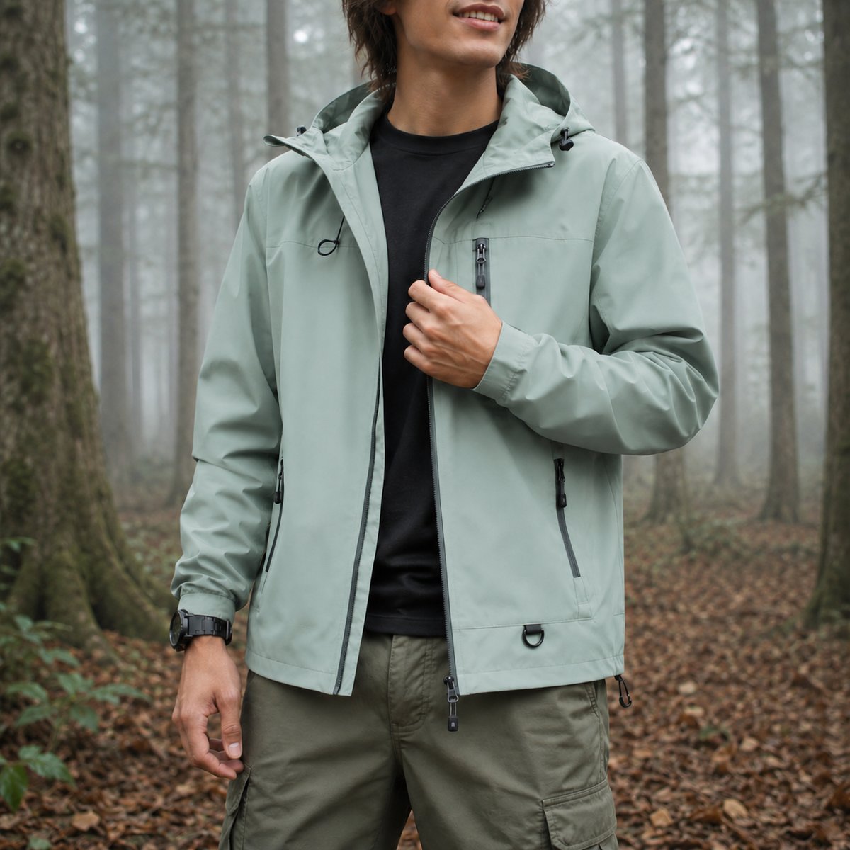 Unisex Outdoor Jacket Light Green