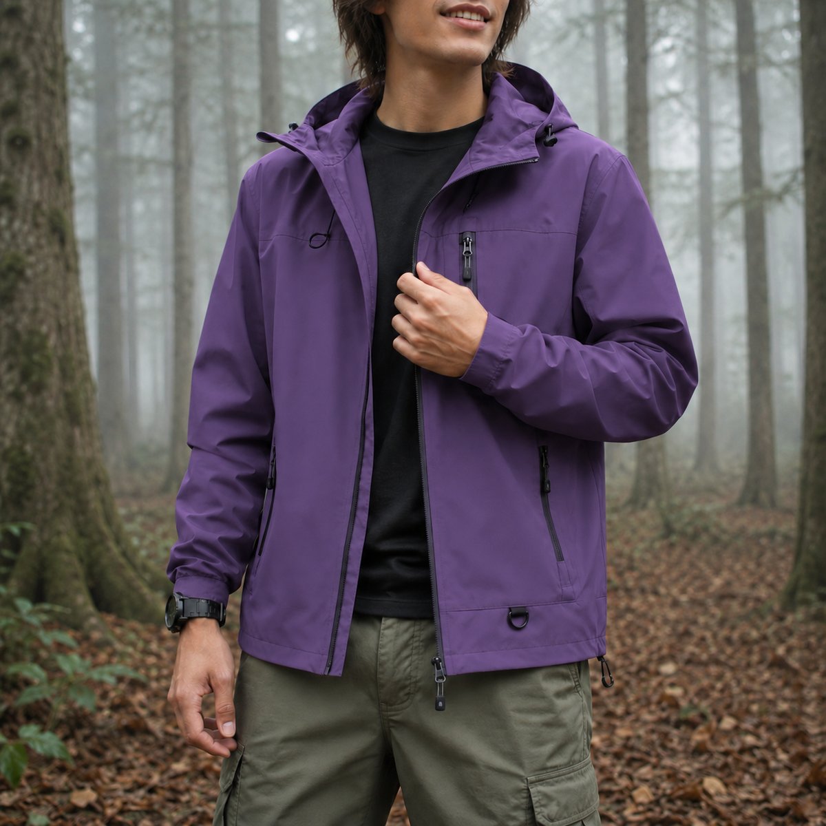 Unisex Outdoor Jacket Purple