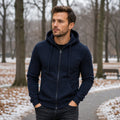 mens-hoodie-with-zip-and-hood-slim-fit-long-sleeve-casual-for-autumn-and-winter - 2