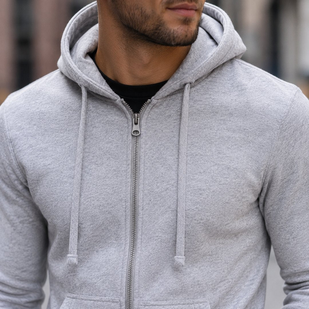 mens-hoodie-with-zip-and-hood-slim-fit-long-sleeve-casual-for-autumn-and-winter - 3