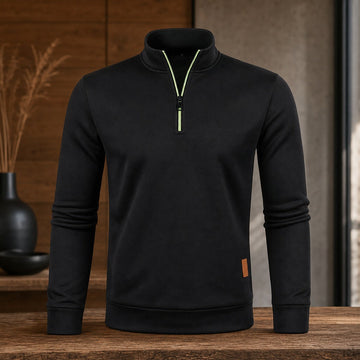 Men's Half-Zip High-Neck Streetwear Sweatshirt 1