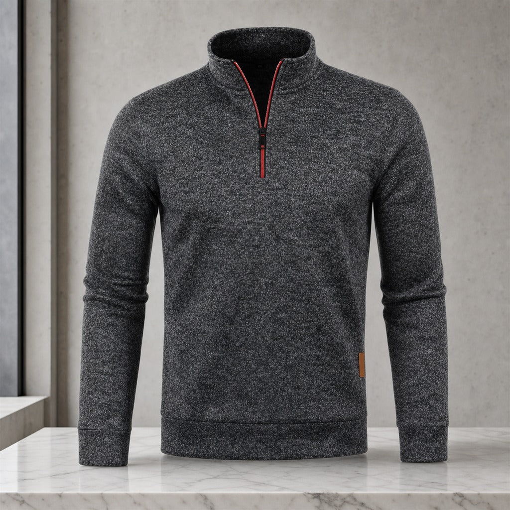 Men's Half-Zip High-Neck Streetwear Sweatshirt 2