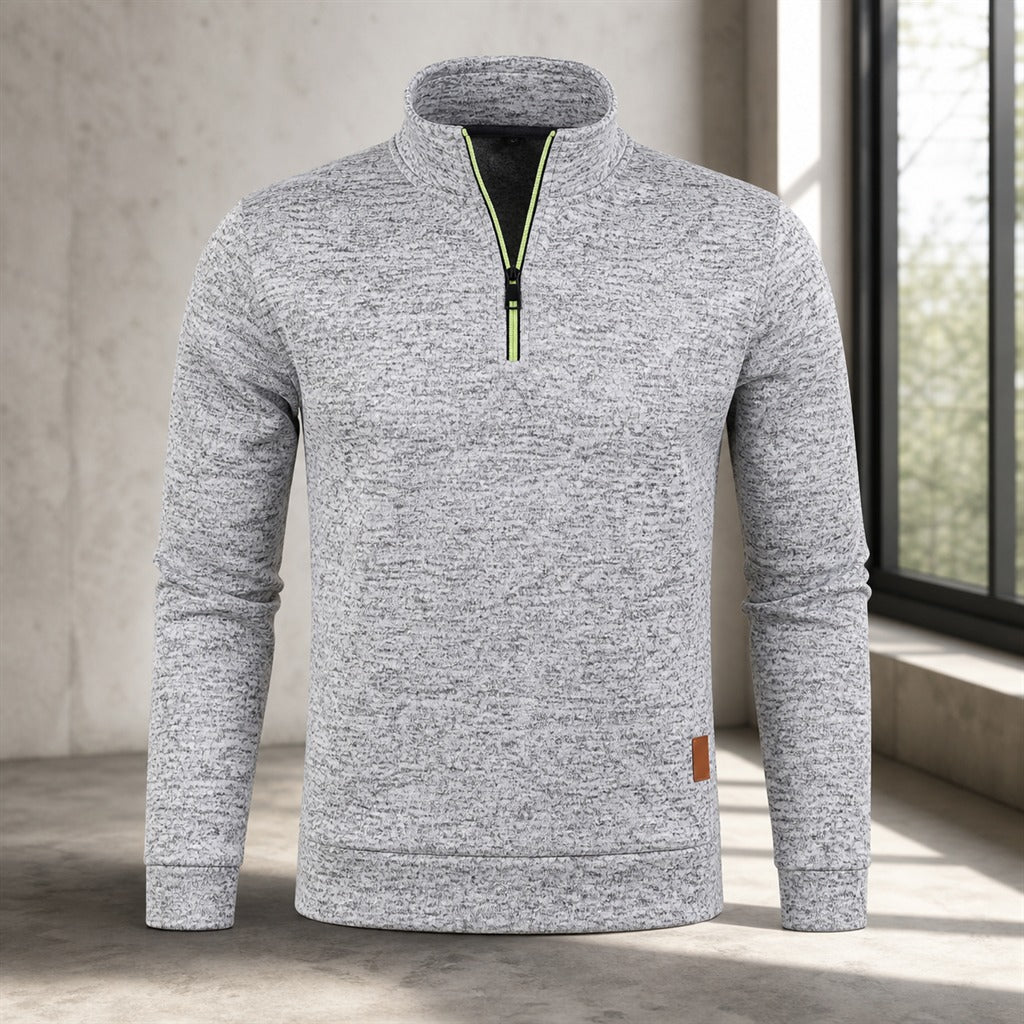 Men's Half-Zip High-Neck Streetwear Sweatshirt 3