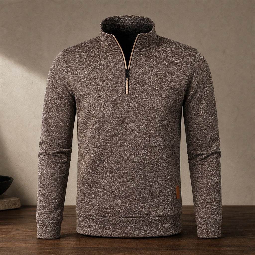 Men's Half-Zip High-Neck Streetwear Sweatshirt 4