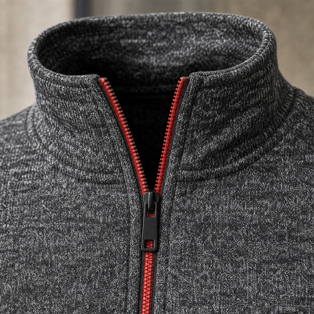 Men's Half-Zip High-Neck Streetwear Sweatshirt 9