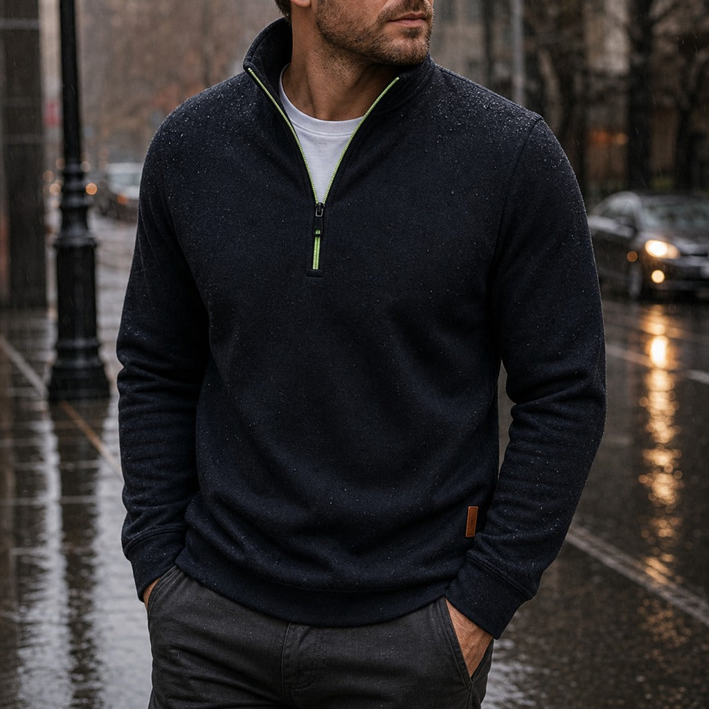Men's Half-Zip High-Neck Streetwear Sweatshirt 10