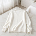 Women's Cashmere V-Neck Lace Winter Pullover 2