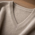 Women's Cashmere V-Neck Lace Winter Pullover 9