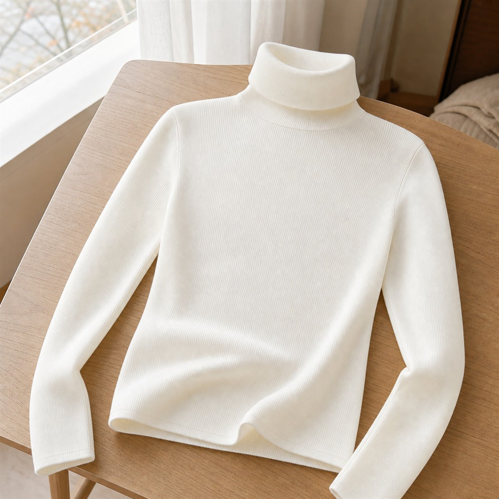 Women's Basic High-Neck Solid Colour Winter Pullover 1