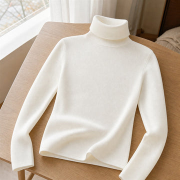 Women's Basic High-Neck Solid Colour Winter Pullover 1
