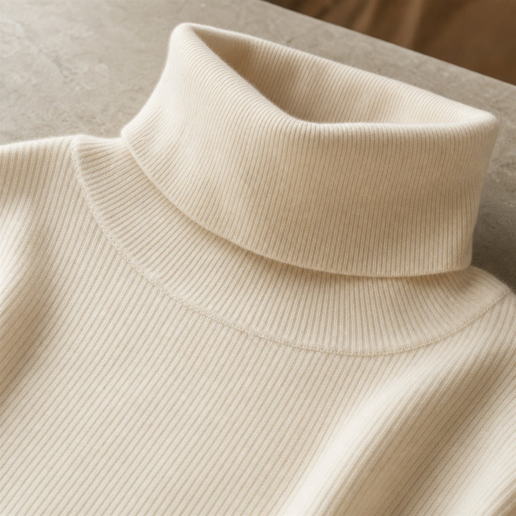 Women's Basic High-Neck Solid Colour Winter Pullover 9