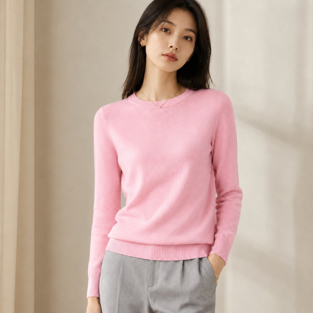 womens-cashmere-slim-fit-jumper-round-neck-thermal-pullover-long-sleeve-for-autumn-and-winter-colour-03-pink