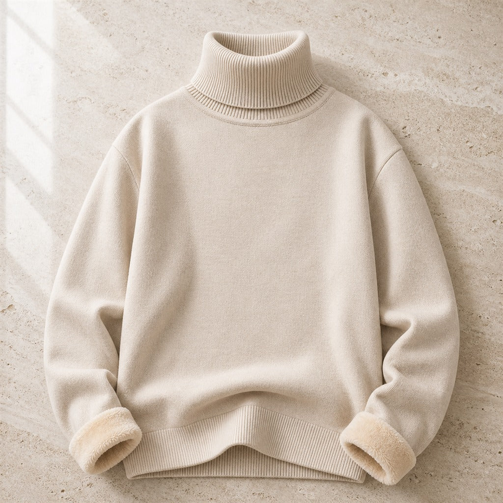 Men's High-Neck Slim Knit Anti-Pilling Jumper 3