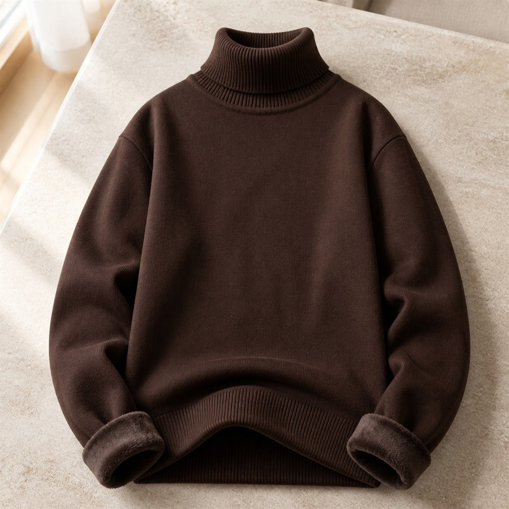 Men's High-Neck Slim Knit Anti-Pilling Jumper 4