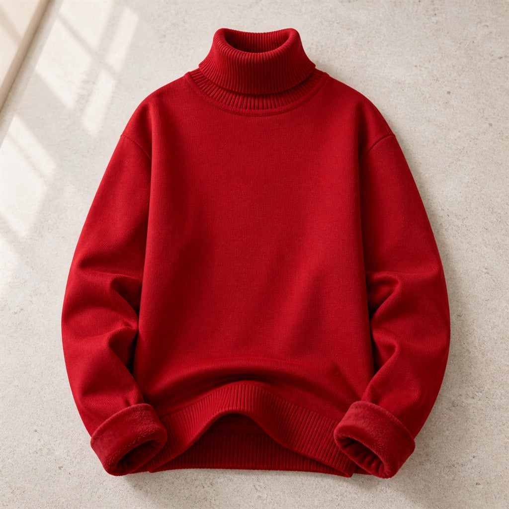 Men's High-Neck Slim Knit Anti-Pilling Jumper 6