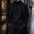 Men's High-Neck Slim Knit Anti-Pilling Jumper 10