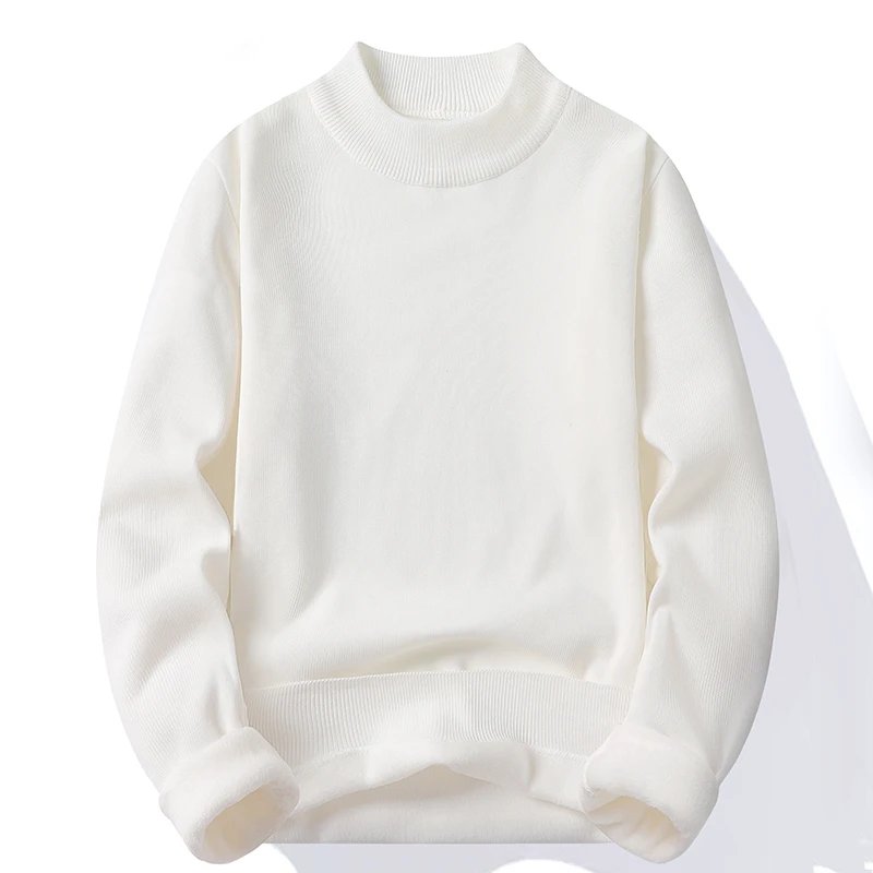 mens-high-neck-mock-neck-jumper-plain-knit-casual-pullover-long-sleeve-for-autumn-and-winter - 6
