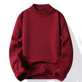 mens-high-neck-mock-neck-jumper-plain-knit-casual-pullover-long-sleeve-for-autumn-and-winter - 7