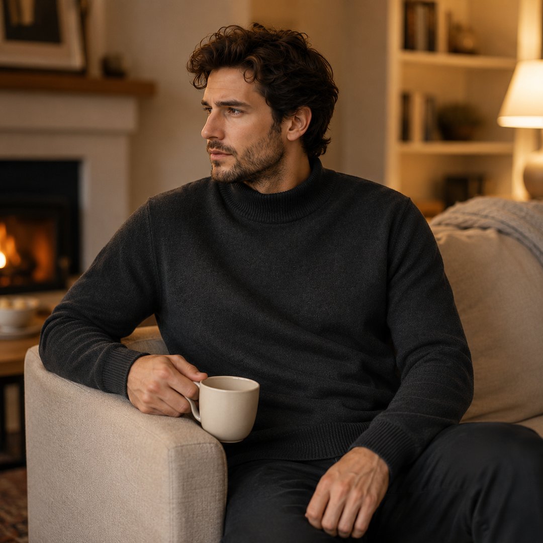 mens-high-neck-mock-neck-jumper-plain-knit-casual-pullover-long-sleeve-for-autumn-and-winter - 11