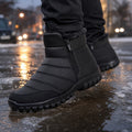 Men's Waterproof Zip Winter Snow Boot Trainers 6