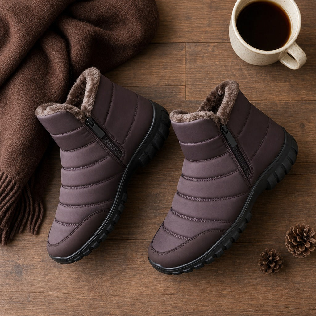 Men's Waterproof Zip Winter Snow Boot Trainers 7