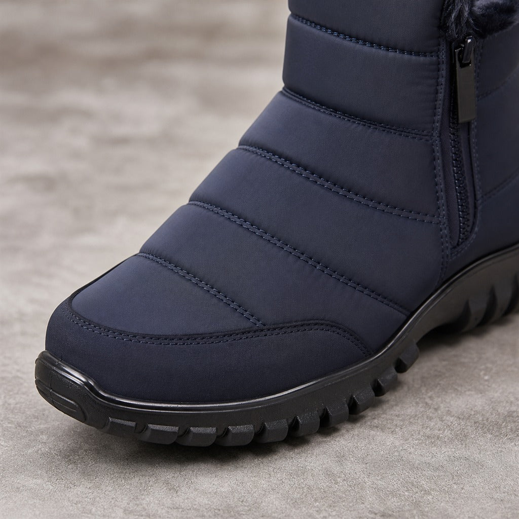 Men's Waterproof Zip Winter Snow Boot Trainers 8